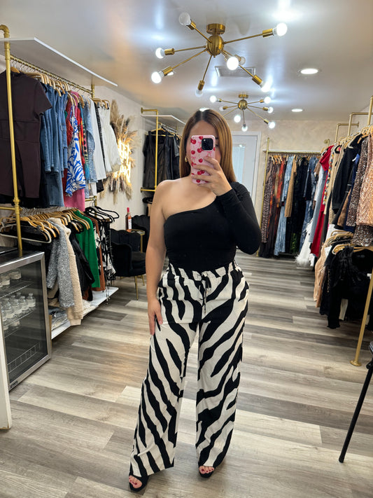 Zebra cotton pants