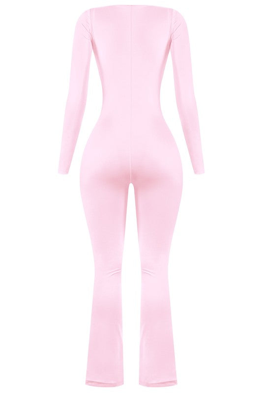 Pink double layered jumpsuit