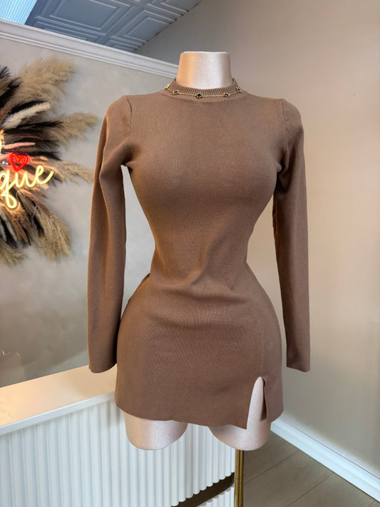 Giselle sweater dress (beige)