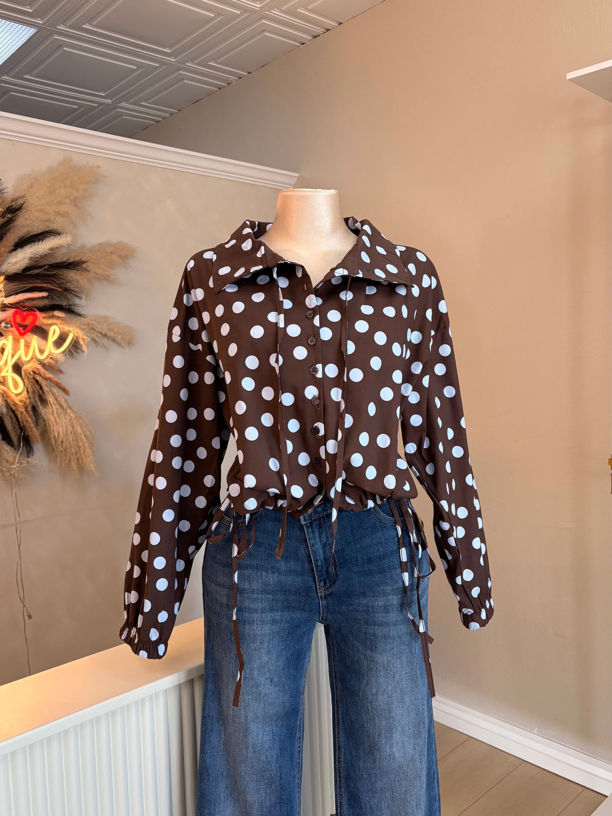 Polka dot jacket (2 colors)