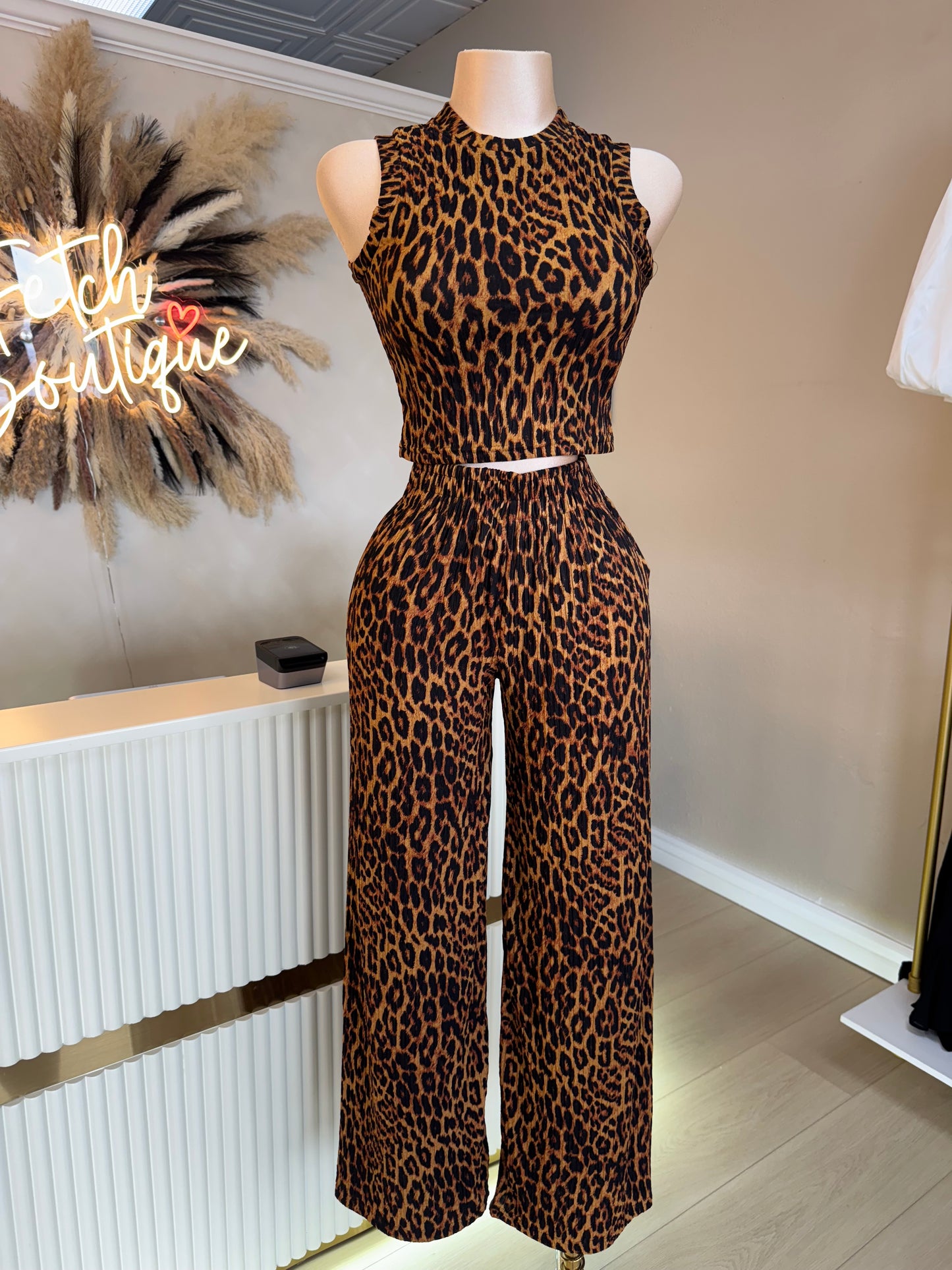 Animal print crinkle set