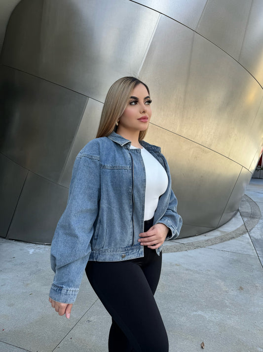 Oversized denim jacket