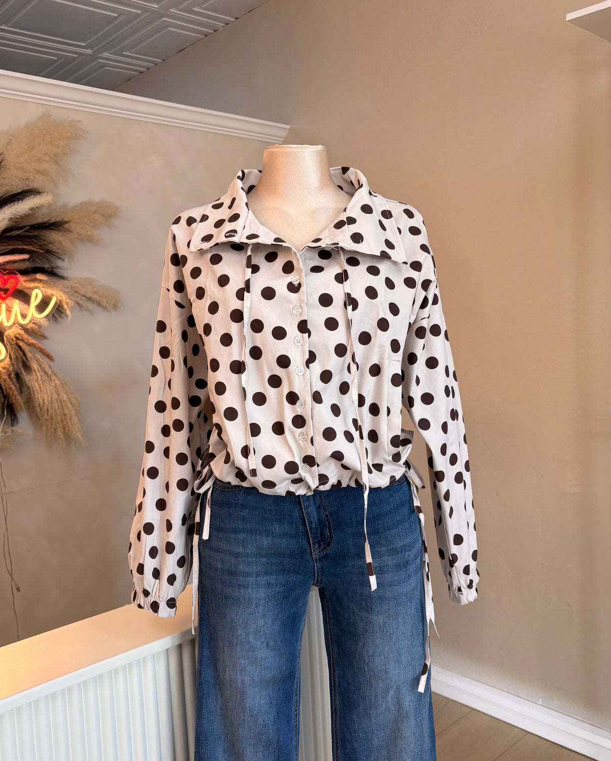 Polka dot jacket (2 colors)