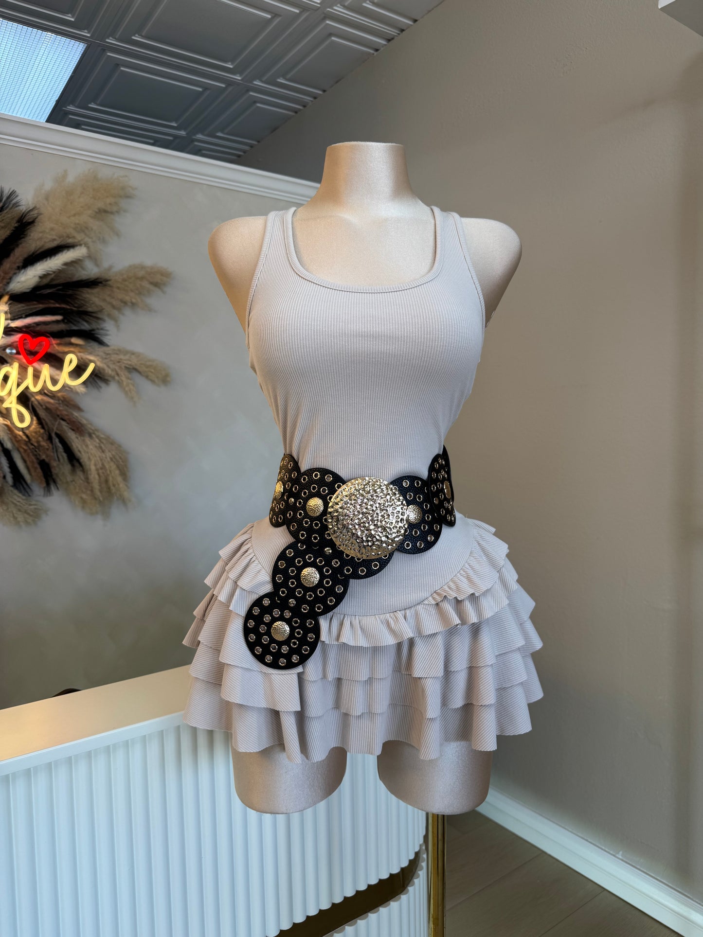 Paola ruffle dress