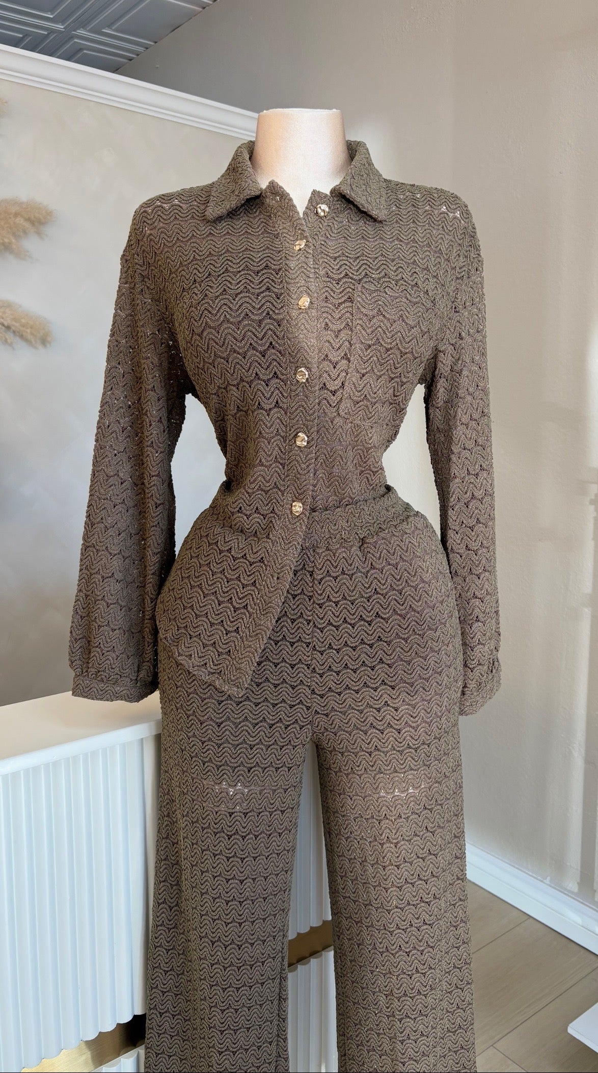 Spring dinner 3 piece set (brown)