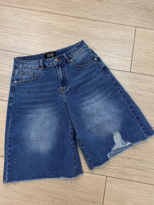 Denim Bermuda shorts