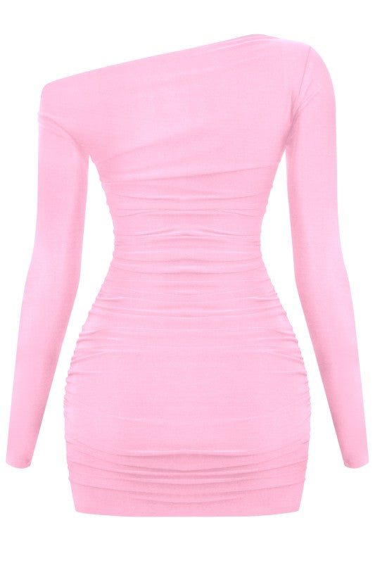 Pink long sleeve dress