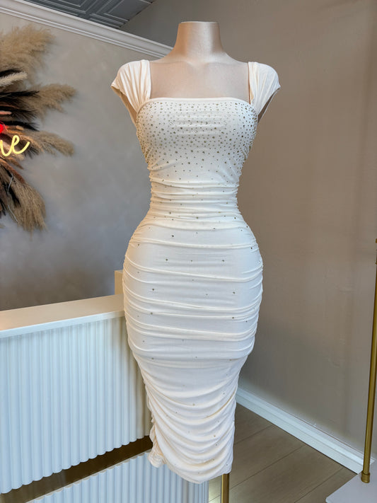 Luxe embellished midi dress