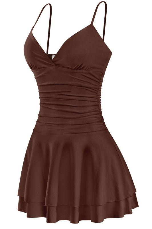 Coffee Flowy dress