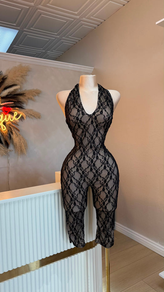 Lace Capri jumpsuit