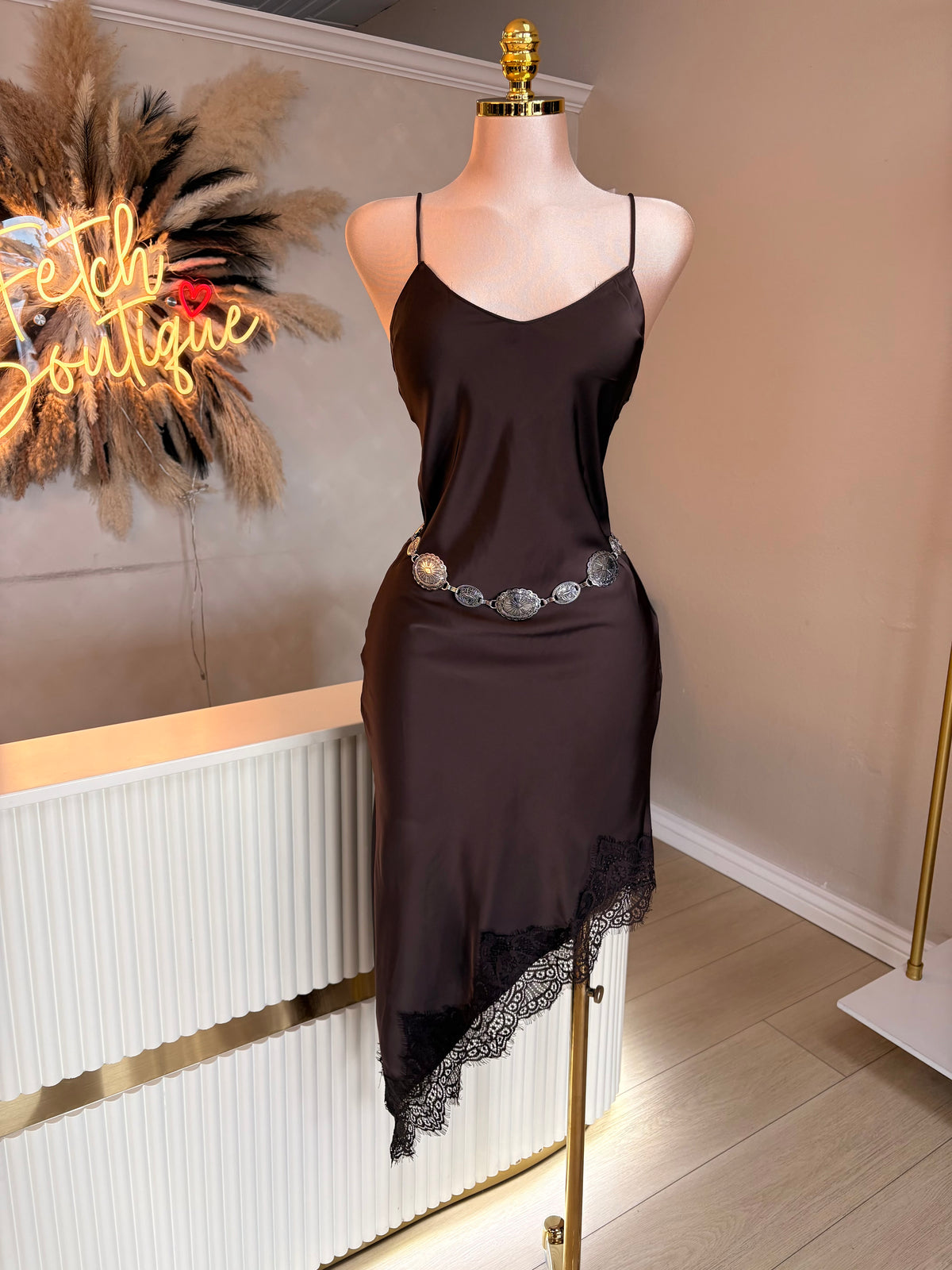 Cristina satin dress