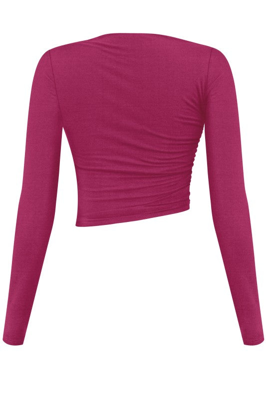 Asymmetrical top (burgundy)