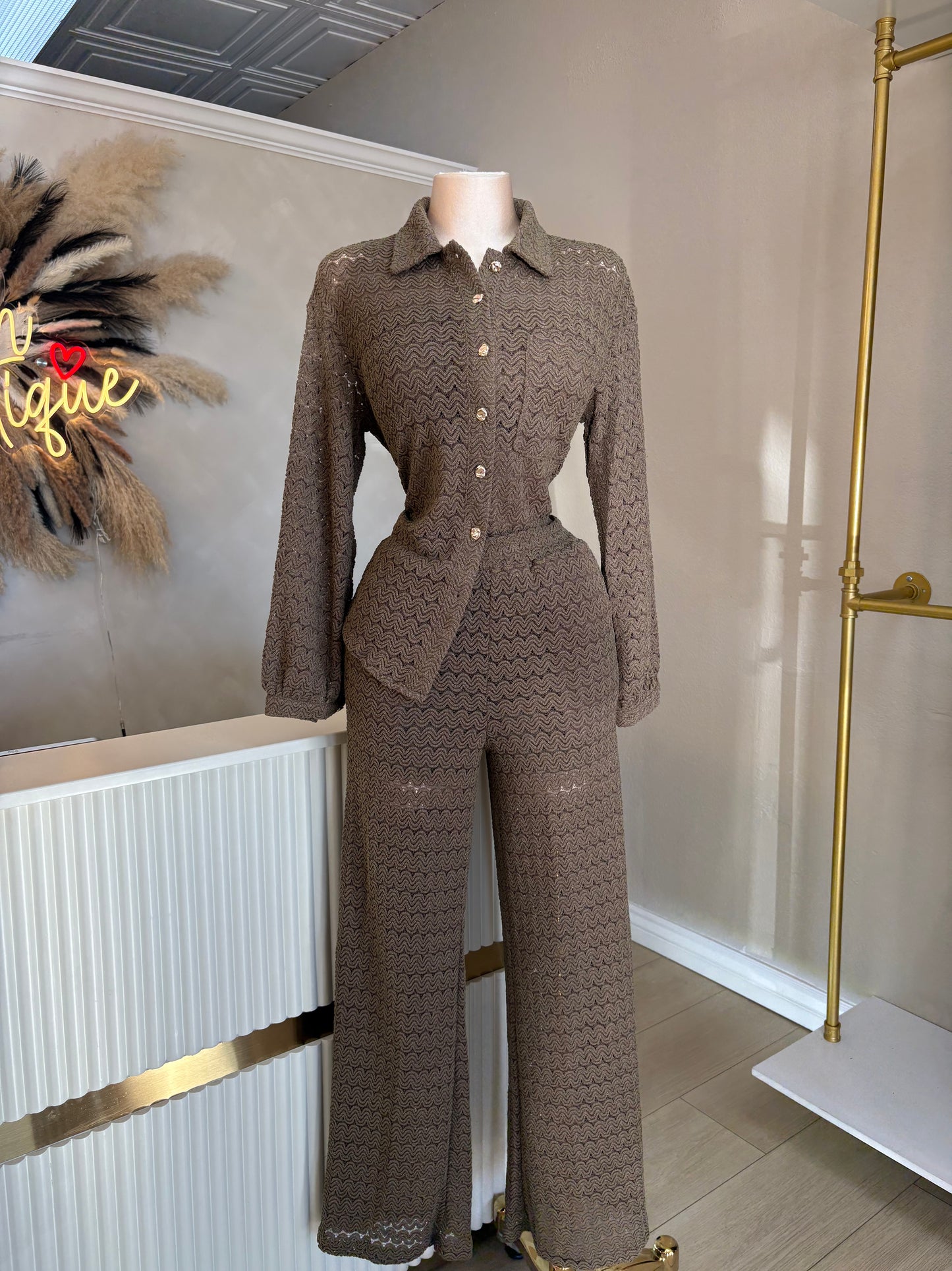 Spring dinner 3 piece set (brown)