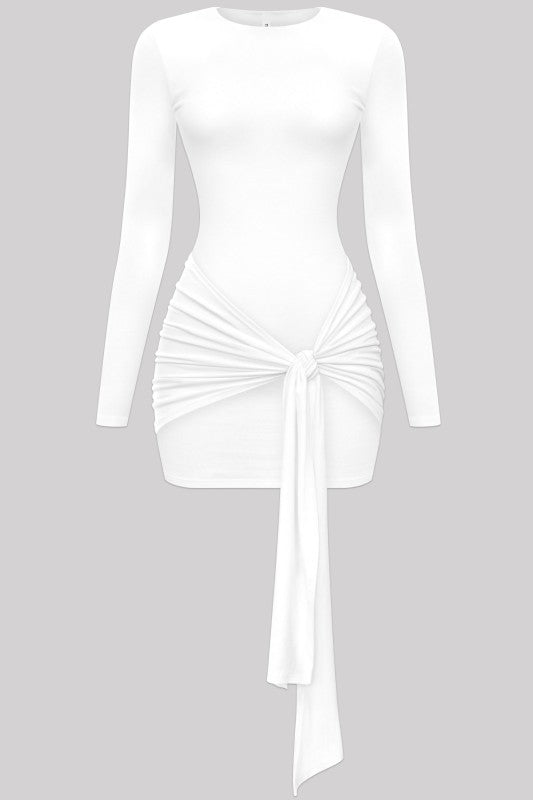 Anette white tassel dress