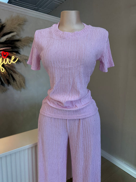 Rhinestone crinkle set (pink)