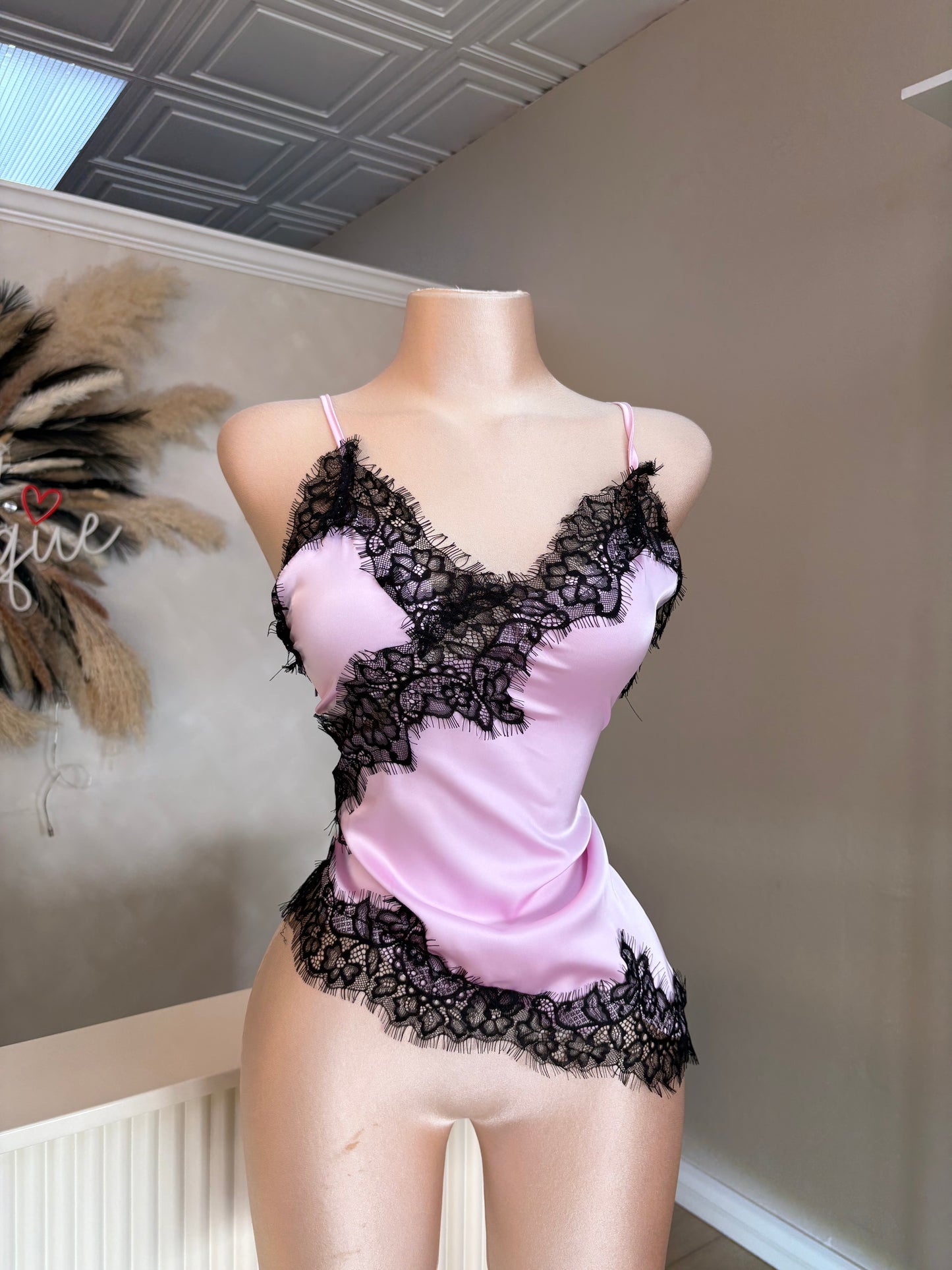 Barbie satin lace top