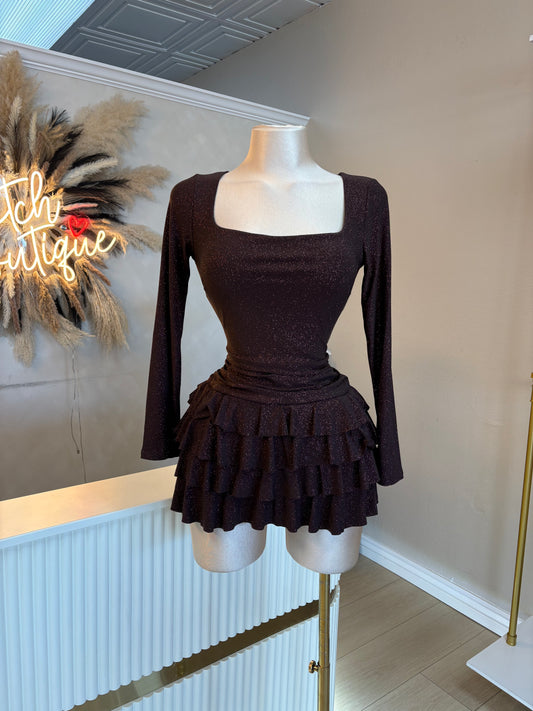 Shimmery  ruffle dress