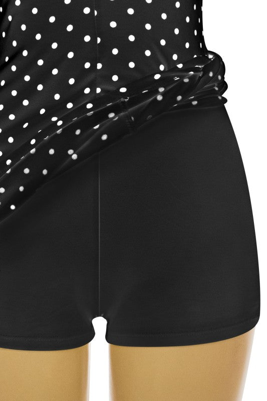 Polka dot dress (black and white)