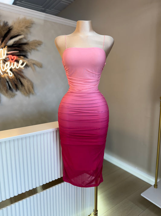 Pink ombré dress