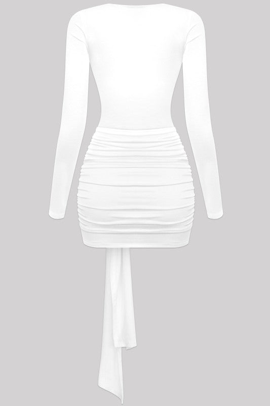 Anette white tassel dress