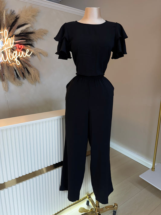 Black casual jumpsuit