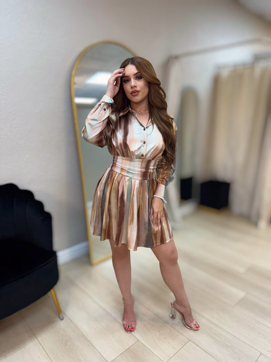 Celina satin dress
