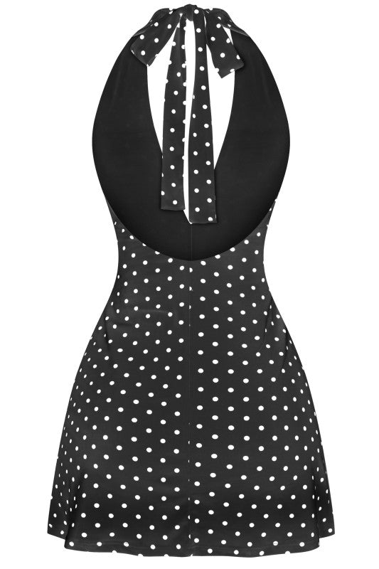 Polka dot dress (black and white)