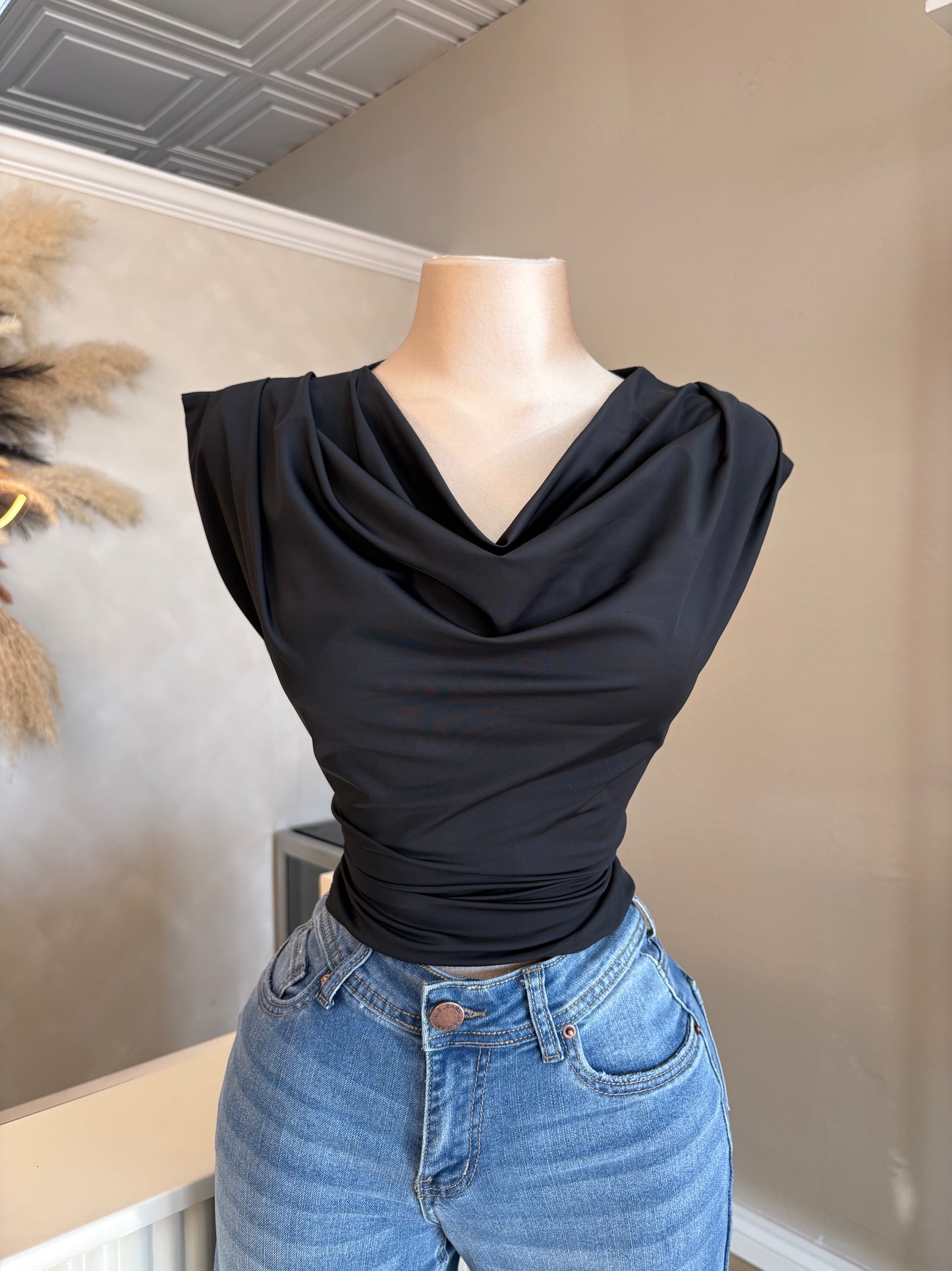 Cowl neck top