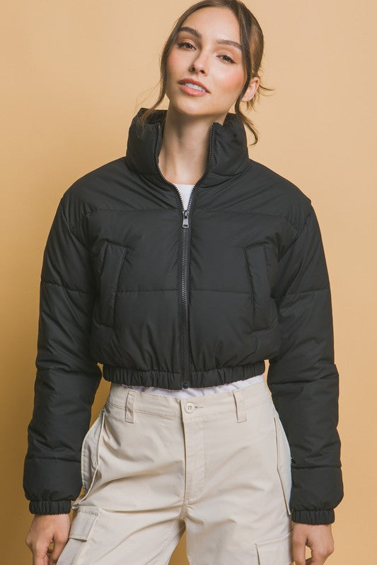 Cropped puffer jacket