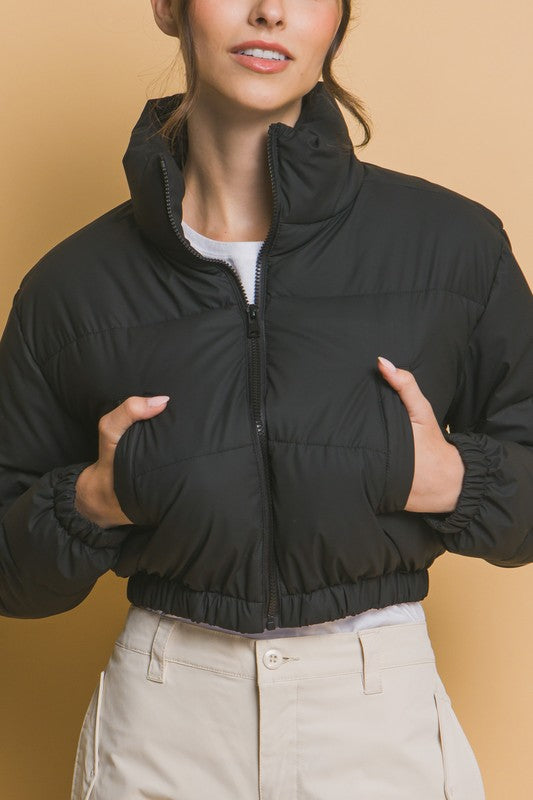 Cropped puffer jacket