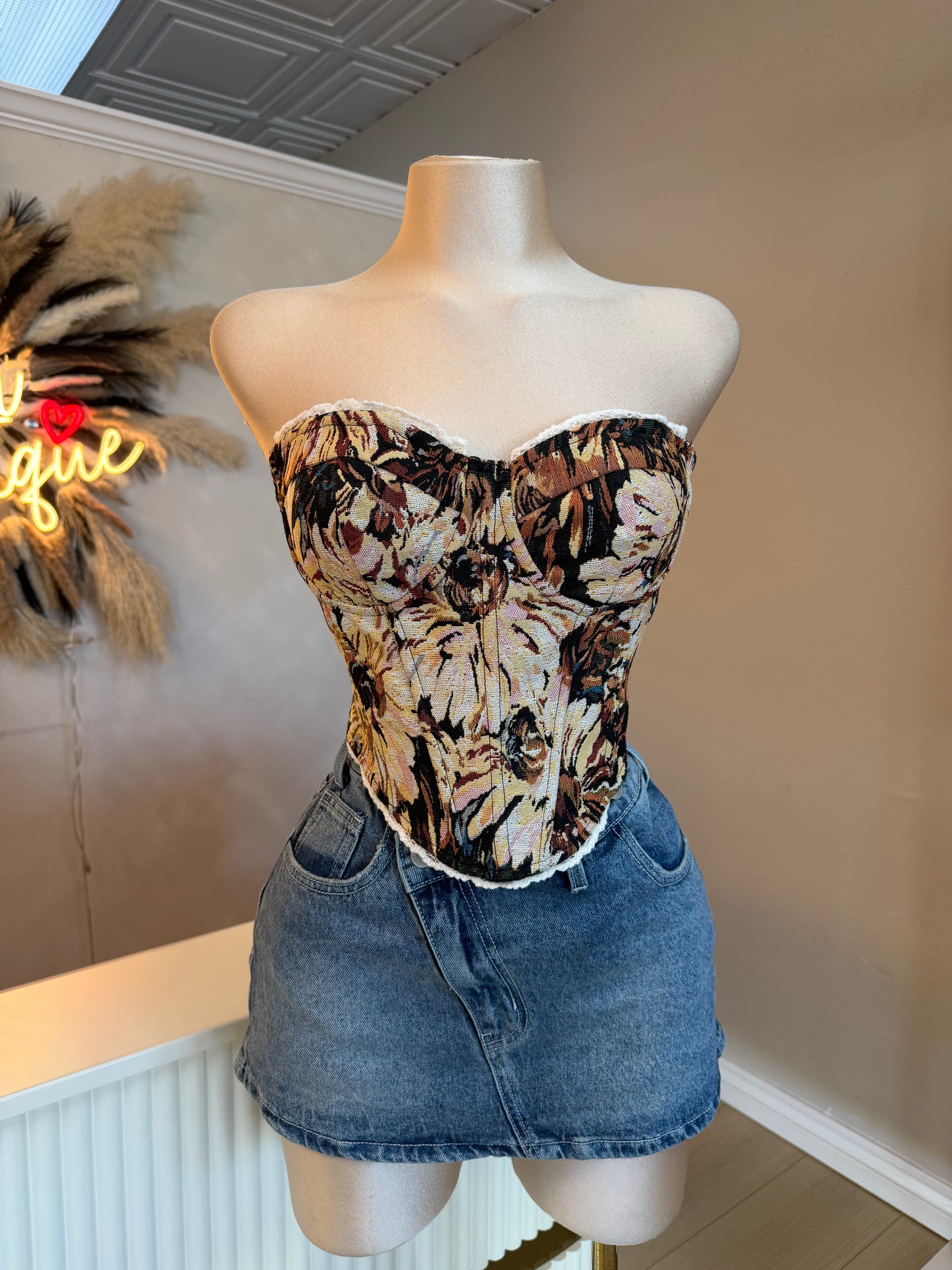 Floral corset