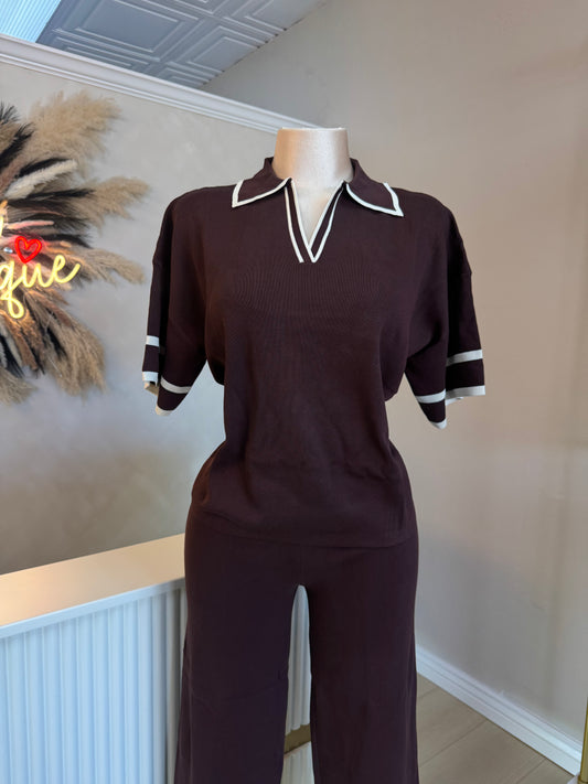 Coffee knitted set